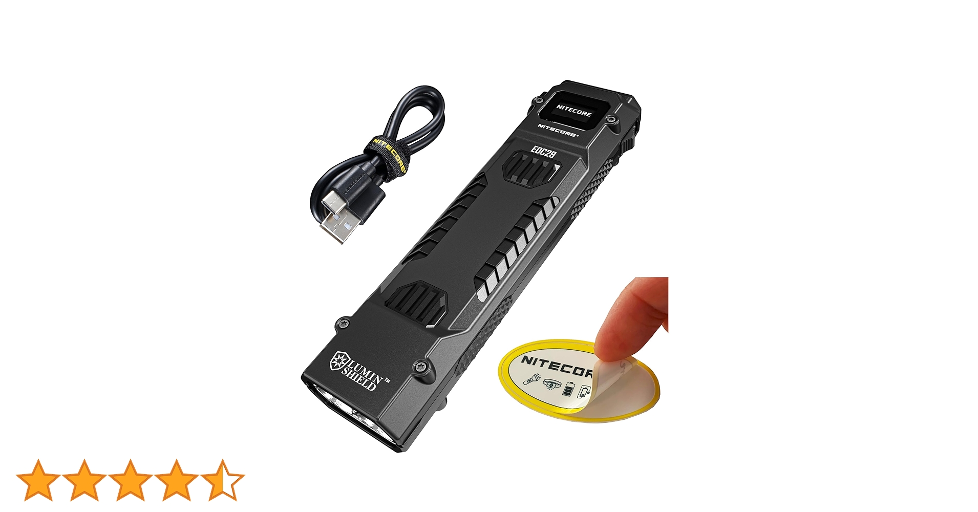 Amazon.co.jp: Nitecore EDC29 EDC タクティカル懐中電灯、6500